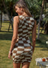 Asymmetric Plaid Boho Mini Dress Shawnee